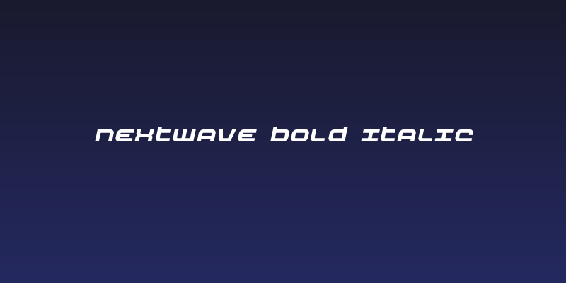 Nextwave Bold Italic Social Header
