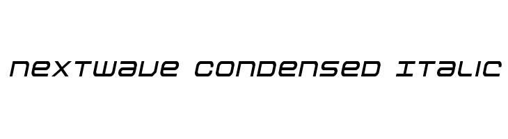 Nextwave Condensed Italic  フリーフォントのダウンロード