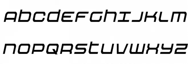 Nextwave Condensed Italic Polices MAJUSCULES