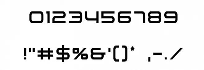 Nextwave Condensed Font OTHER CHARS