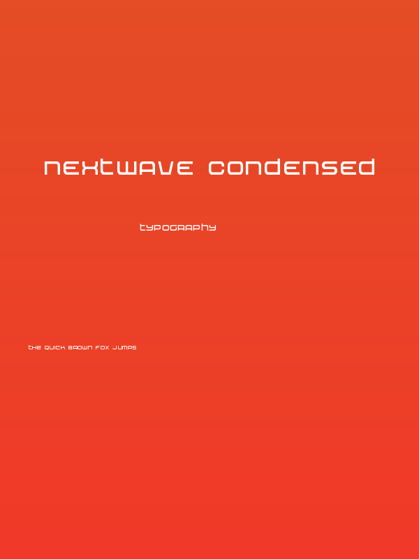 Nextwave Condensed Poster