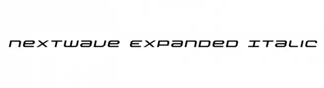 Nextwave Expanded Italic  Скачать бесплатные шрифты