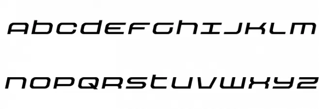 Nextwave Expanded Italic Шрифта ВЕРХНИЙ