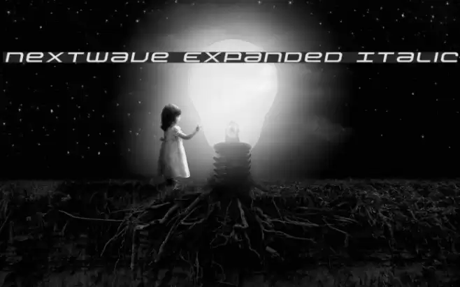 Nextwave Expanded Italic Font examples