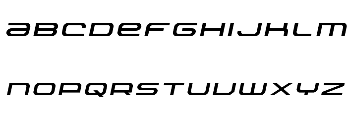 Nextwave Expanded Italic Font LOWERCASE