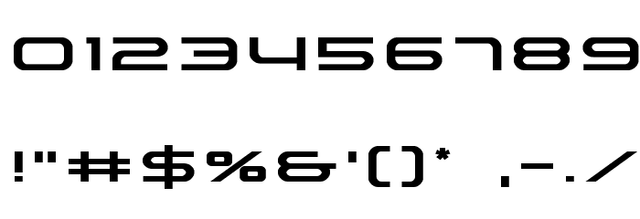 Nextwave Expanded Font OTHER CHARS