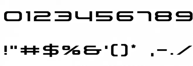 Nextwave Expanded Font OTHER CHARS