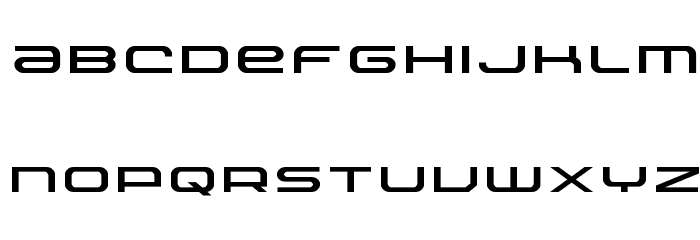 Nextwave Expanded Font LOWERCASE
