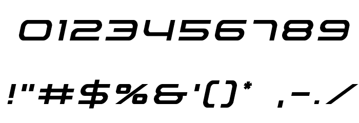 Nextwave Italic Font OTHER CHARS