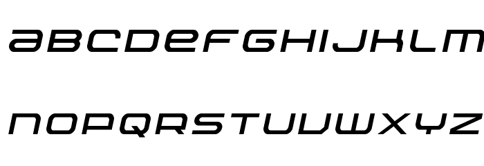 Nextwave Italic Font LOWERCASE
