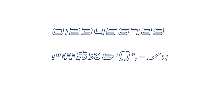 Nextwave Outline Italic Other Characters