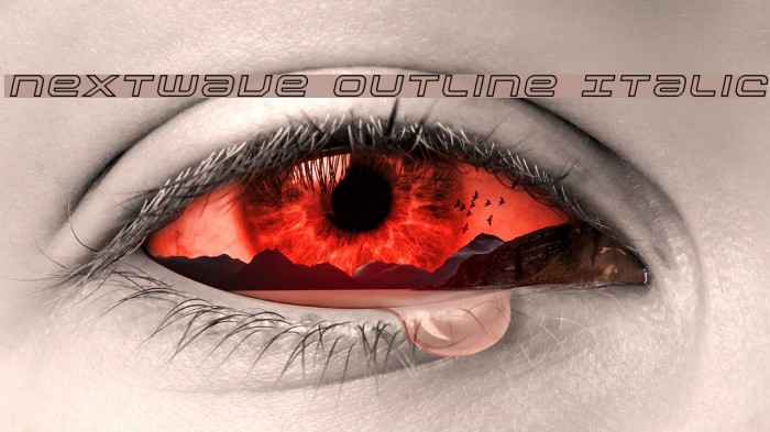 Nextwave Outline Italic Example 1