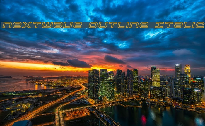 Nextwave Outline Italic Example 2