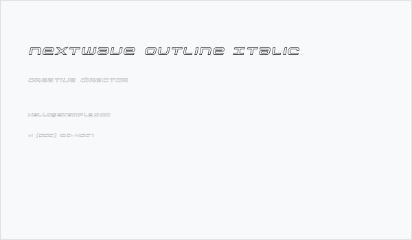 Nextwave Outline Italic Business Card