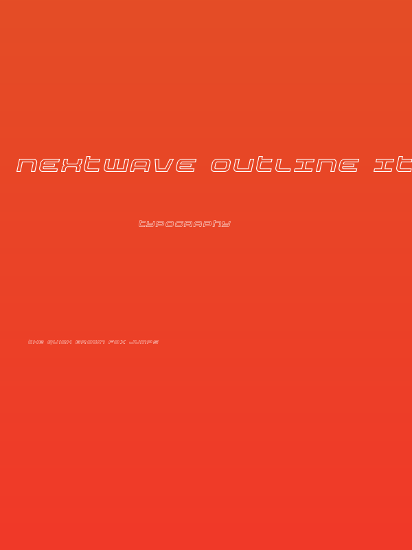 Nextwave Outline Italic Poster