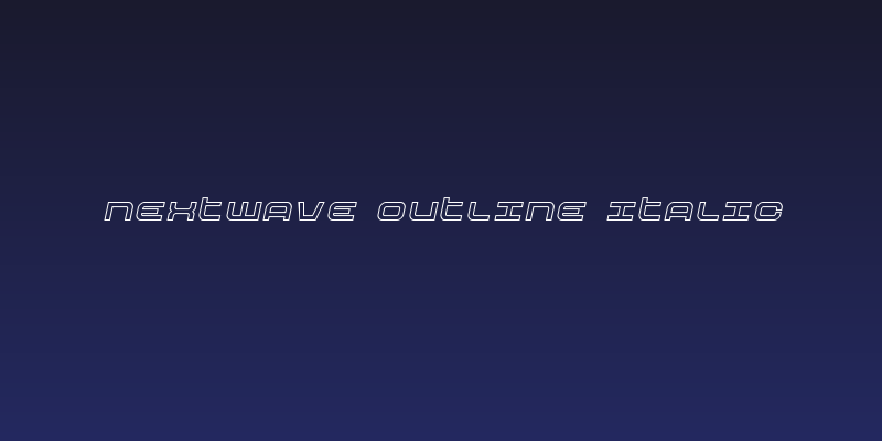 Nextwave Outline Italic Social Header
