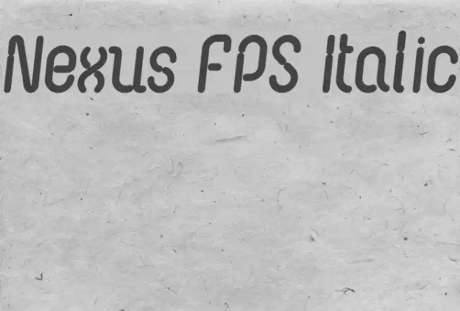 Nexus FPS Italic Font examples