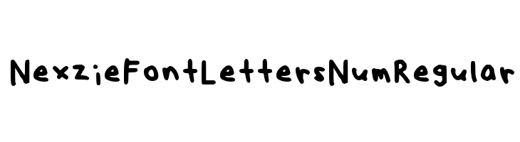 Nexzie Font Letters Num Regular Font