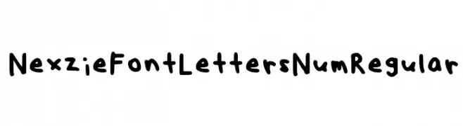 Nexzie Font Letters Num Regular  Descarca Fonturi Gratis