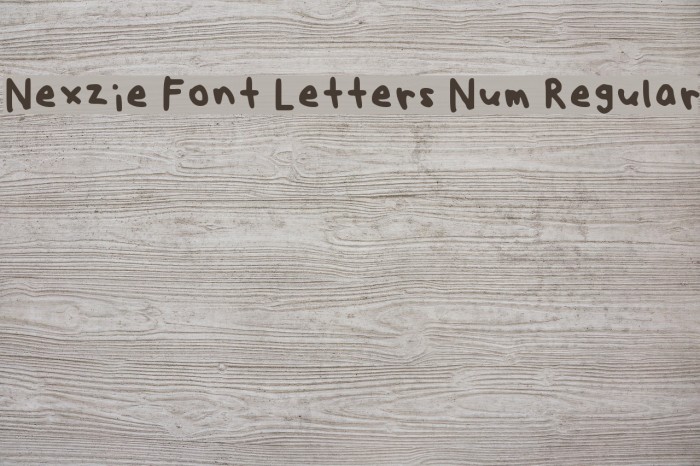 Nexzie Font Letters Num Regular Font examples