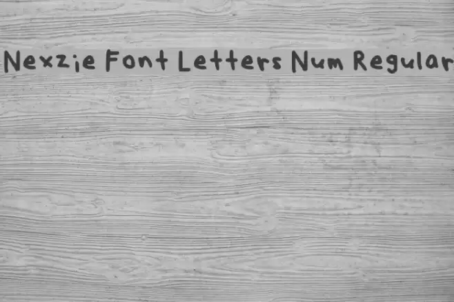 Nexzie Font Letters Num Regular Fonte examples