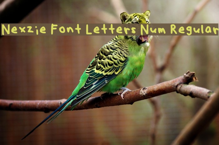 Nexzie Font Letters Num Regular Font examples