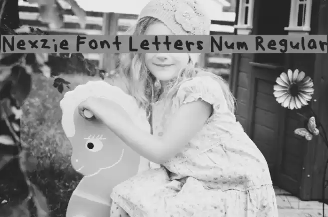 Nexzie Font Letters Num Regular Fonte examples