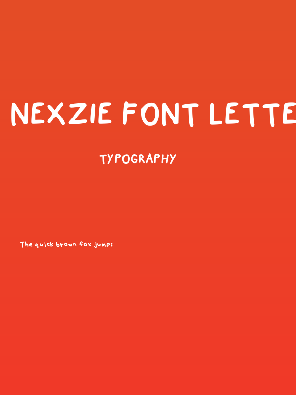 Nexzie Font Letters Num Regular Poster