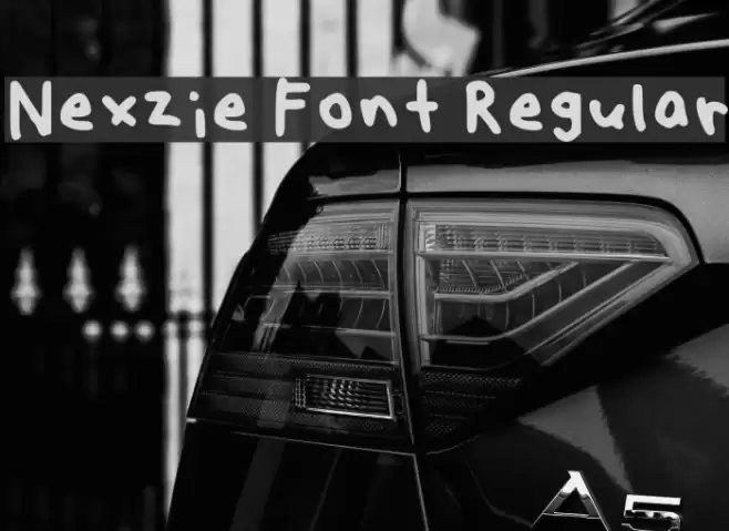 Nexzie Font Regular Font examples