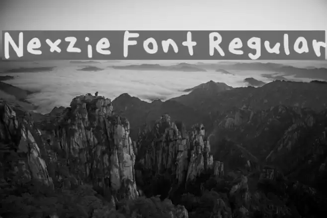 Nexzie Font Regular Font examples