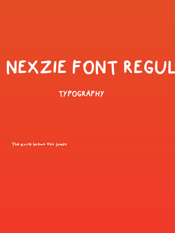 Nexzie Font Regular Poster