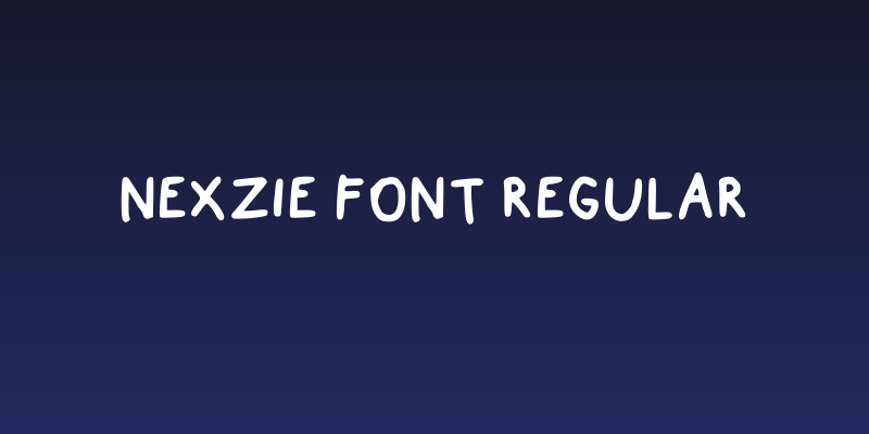 Nexzie Font Regular Social Header