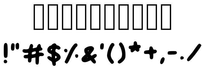 Nexzie Font_punctuation Regular Schriftart Anderer Schreiben
