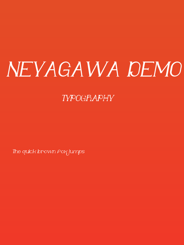 Neyagawa Demo Italic Poster