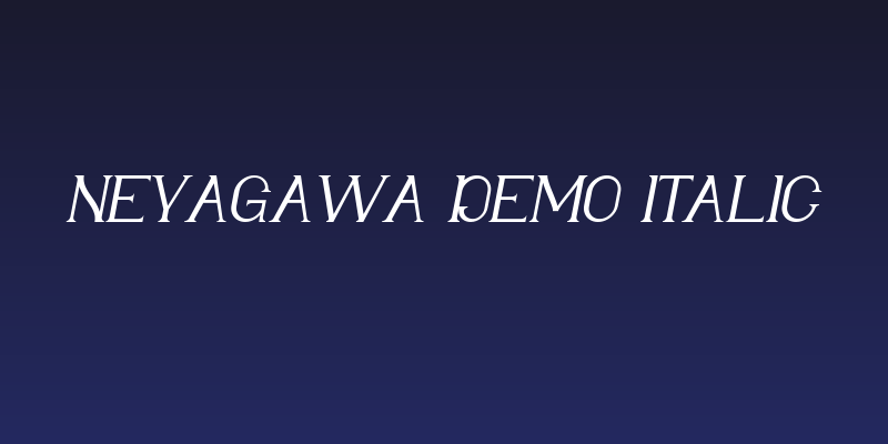 Neyagawa Demo Italic Social Header