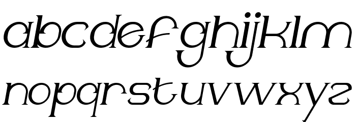 Neyagawa Demo Italic Font LOWERCASE
