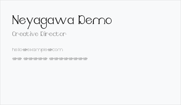 Neyagawa Demo Business Card