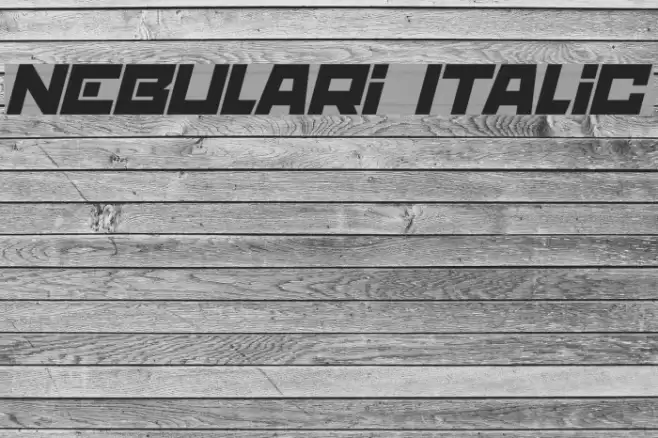 nebulari Italic Font examples