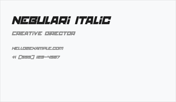 nebulari Italic Business Card