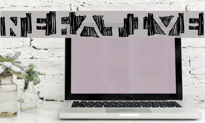 negative Font examples