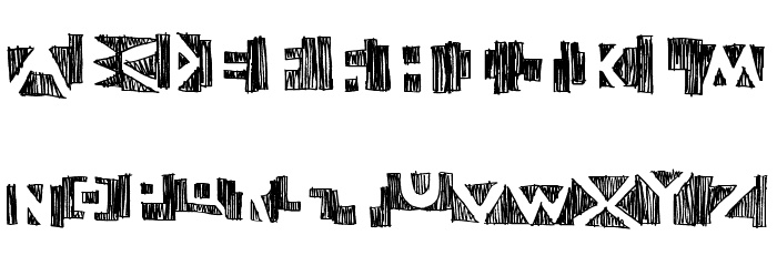 negative Font LOWERCASE