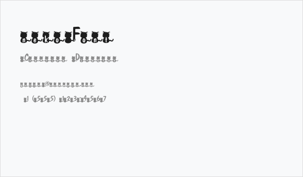 nekoFont Business Card