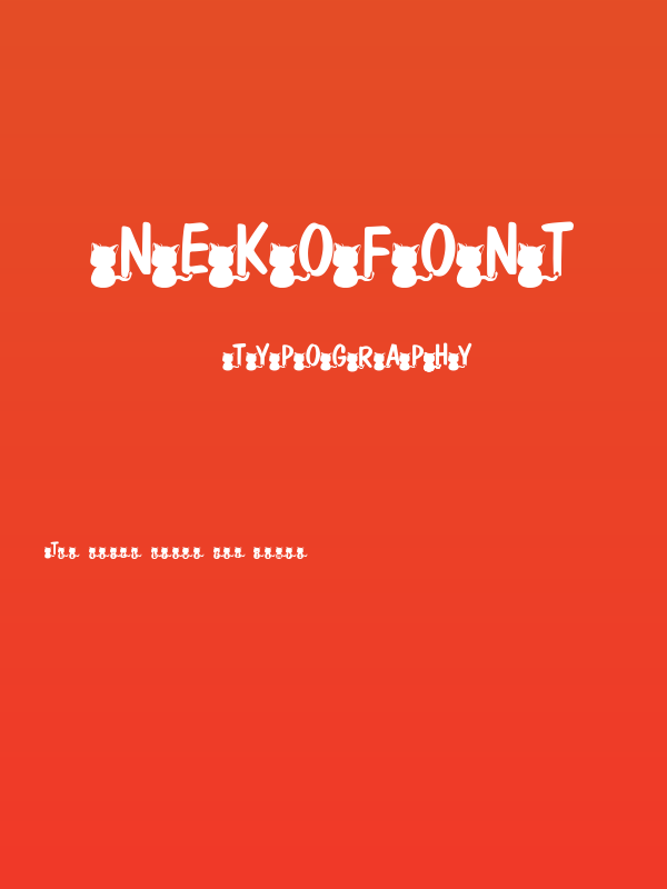 nekoFont Poster