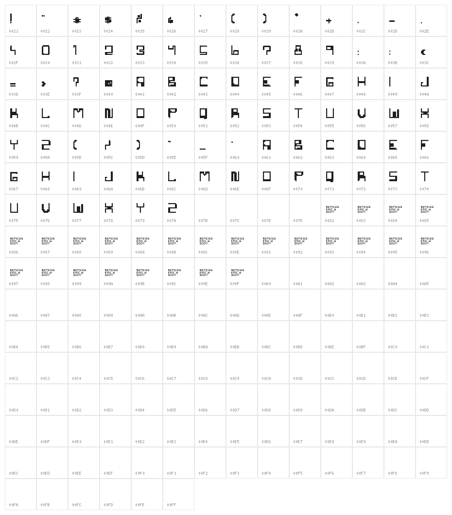 nemesis_erc_2007 Character Map