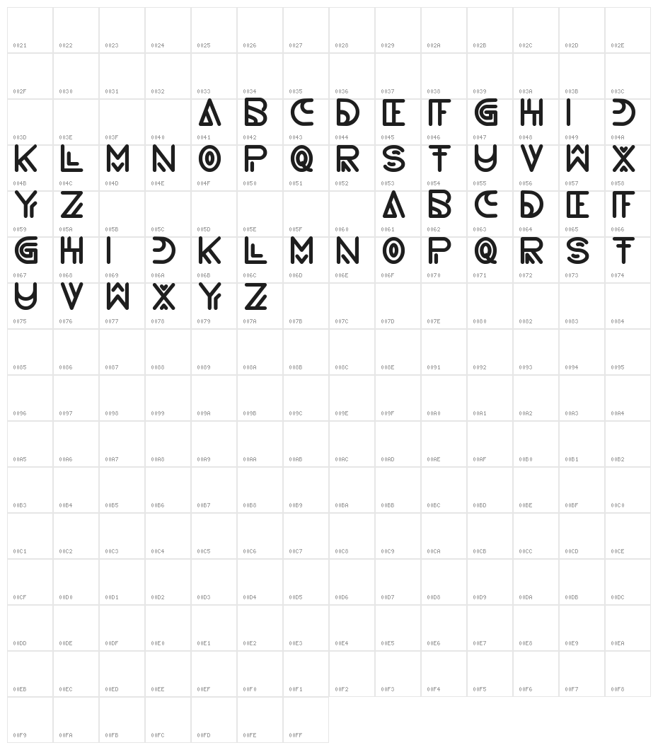 never ending maze Character Map