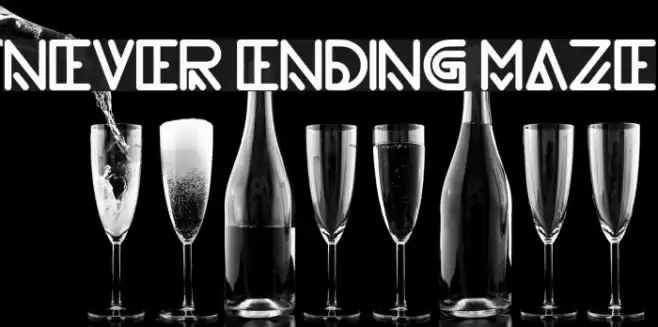 never ending maze Font examples
