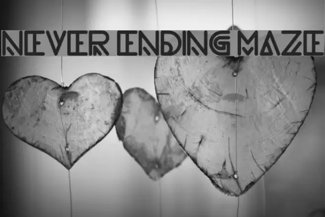 never ending maze Font examples