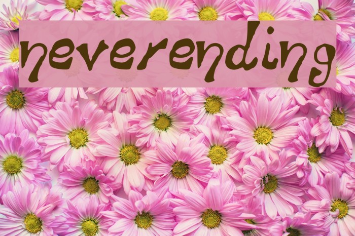 never_ending Font examples