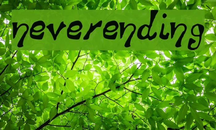 never_ending Font examples