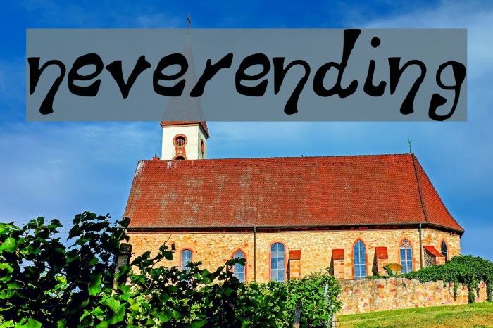 never_ending Font examples